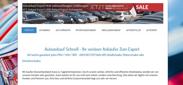 Autoankauf Export kauft jeden Gebrauchtwagen an!