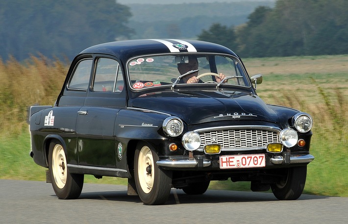 SKODA mit sieben Fahrzeugklassikern bei der Sachsen Classic Rallye am Start