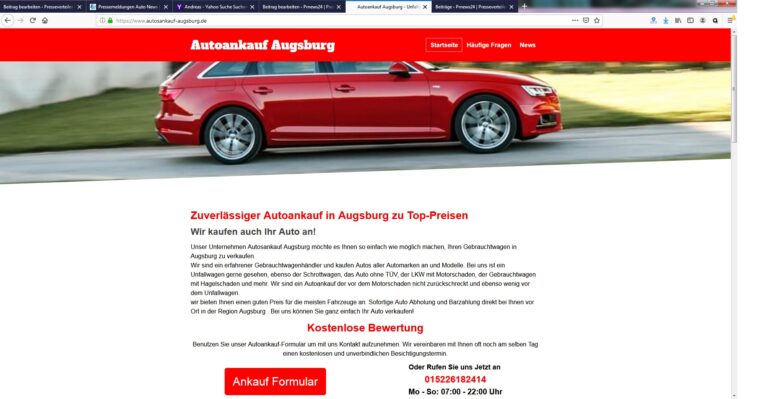 Gebrauchtwagenverkauf mit System: Autosankauf in Augsburg