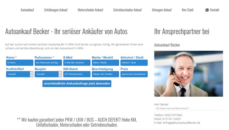 Autoankauf Unna : Ihr Autoexperte für den Gebrauchtwagen Ankauf in Unna