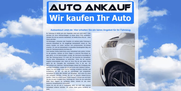 Autoankauf zum Höchstpreis- Wir kaufen Ihr Auto – alle Marken!