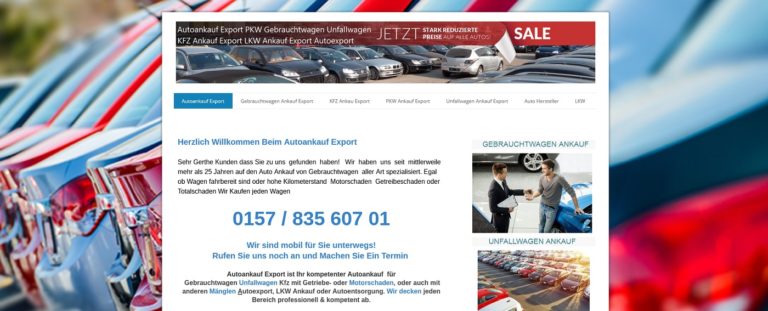 Autoankauf Export – PKW Ankauf Unfallwagen Export – Wir Kaufen jeden Wagen