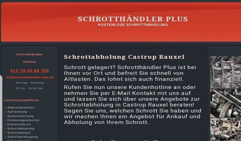 In Castrop Rauxel Kostenlos Schrottabholung Schneller Service