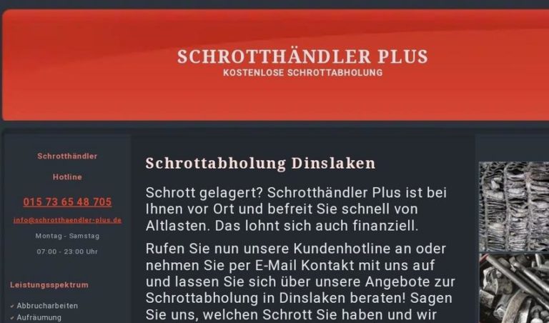 Altmetall und Schrott Kostenlos Entsorgung in  Dinslaken