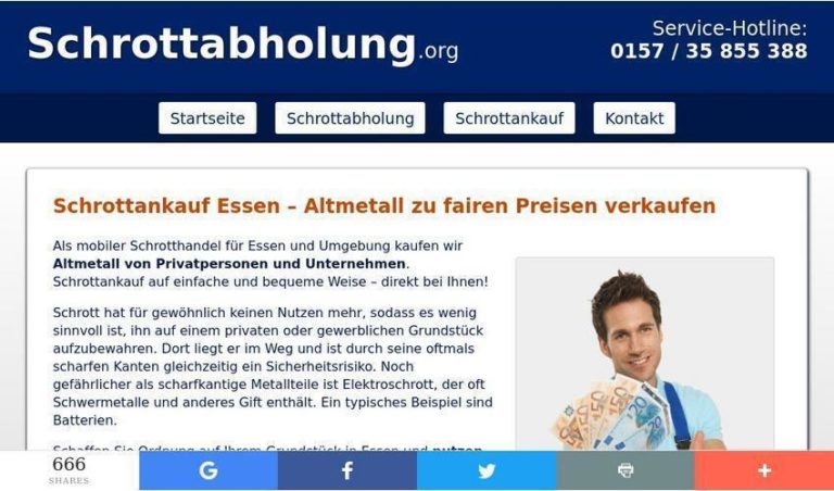 Mobile Schrotthändler kaufen Schrott in Essen