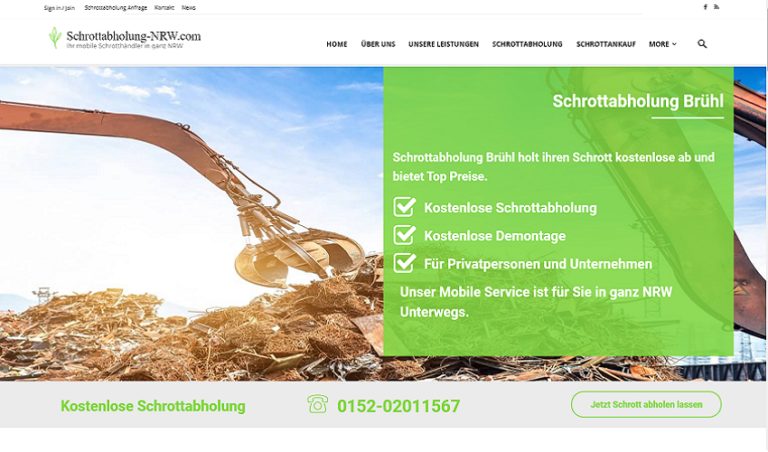 Schrottabholung Brühl:  ein fachkundiges Schrott-Recycling