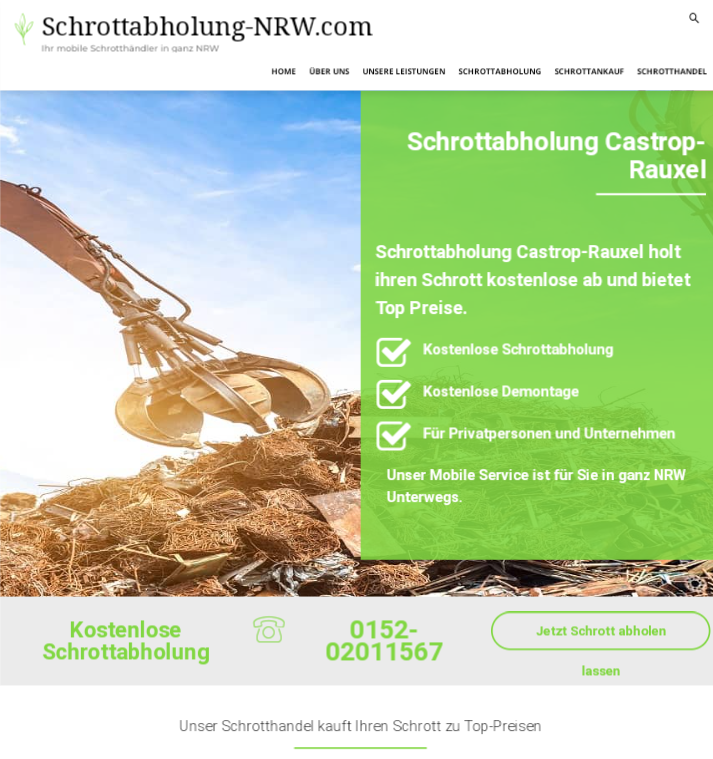 Neben fairen Preisen garantiert der Schrottabholung Castrop-Rauxel ein fachkundiges Schrott-Recycling