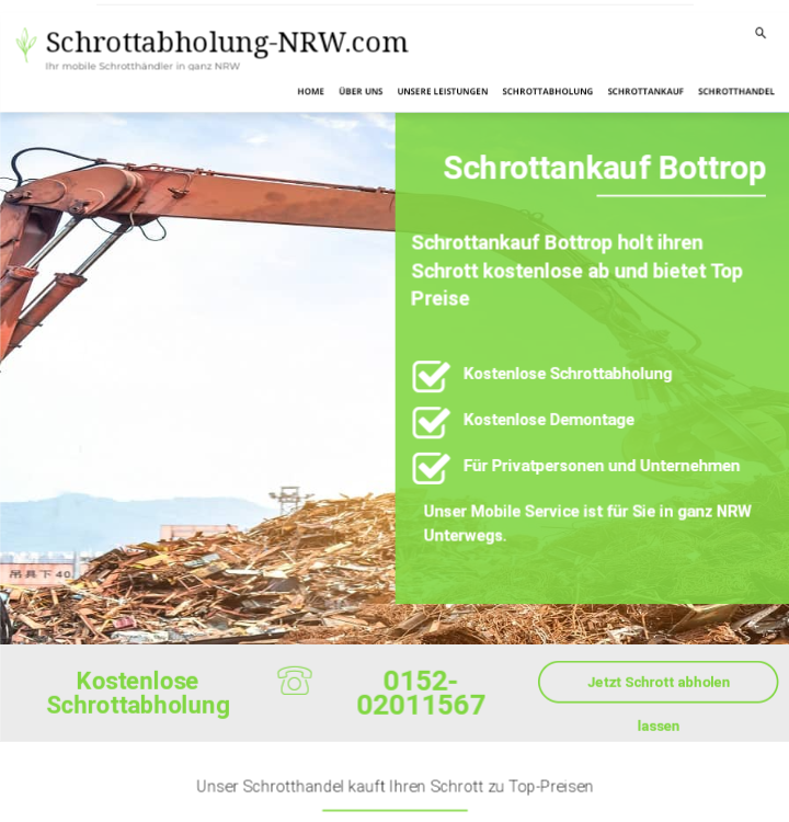 Unkomplizierte Schrottabholung und fairer Schrottankauf in Bottrop