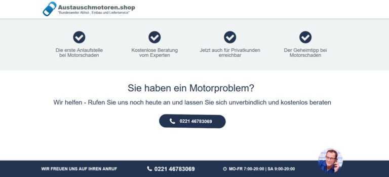 Autos mit Motorschäden“ Autoankauf zum Höchstpreis! Bundesweiter Austauschmotoren Shop