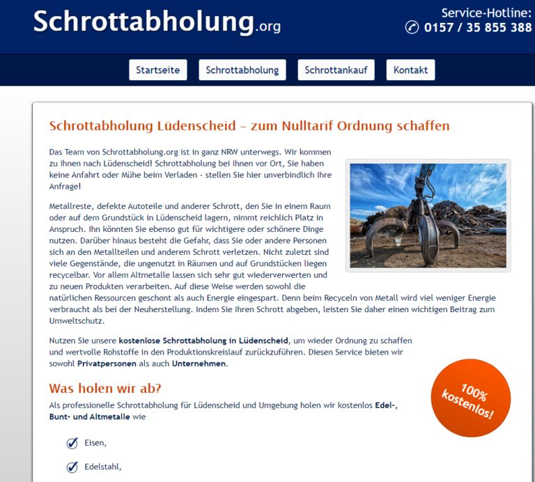 Die auf professionelles Recycling spezialisiert sind – Schrottabholung Lüdenscheid