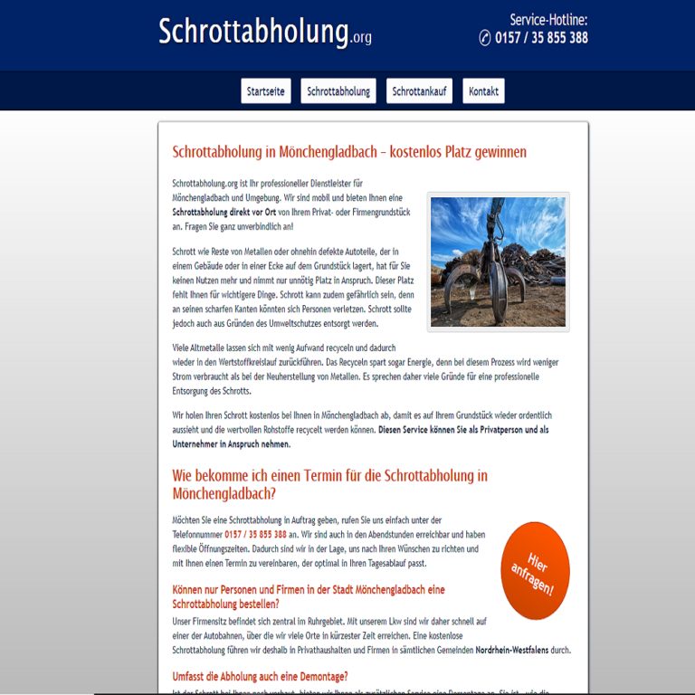 Schrottabholung in Mönchengladbach – ein Team für optimale Lösungen über Schrottabholung.org