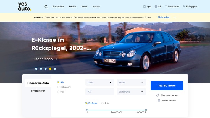 YesAuto startet ultimatives Online-Angebot zum Autokauf in Deutschland