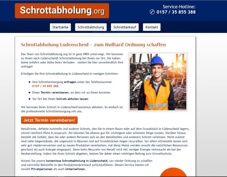 Das Team der Schrottabholung Lüdenscheid sind Experten