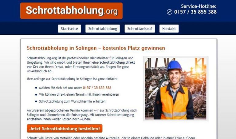 Schrottabholung Solingen – Ihr Partner, wenn es um Schrott geht