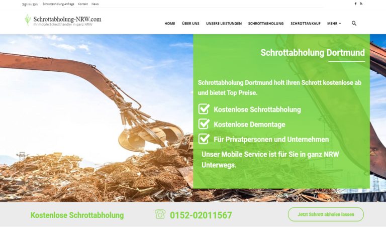 Kostenlose Schrottabholung in Dortmund für private und gewerbliche Kunden