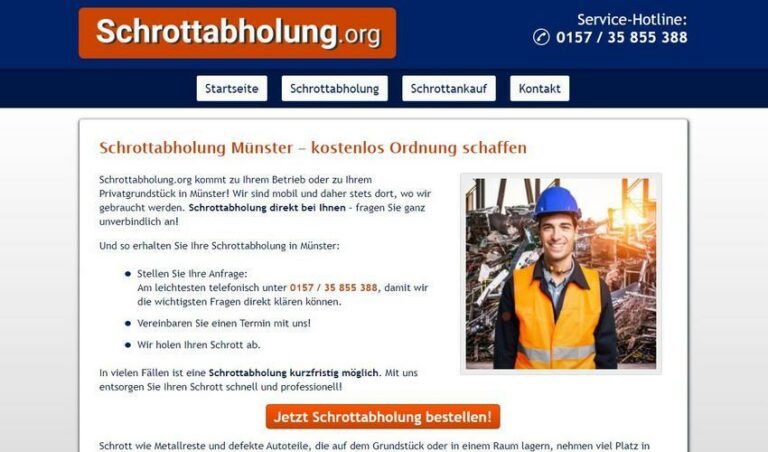 Schrott entsorgen in Münster – Abholen ist am einfachsten