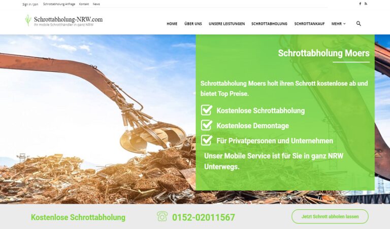 Mit dem Schrottabholung Moers ist es einfach, Metallschrott loszuwerden