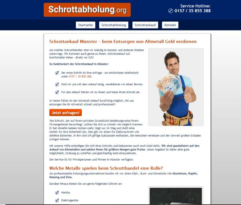 Schrottankauf Münster – ein Dienstleister für alle Schrottprobleme