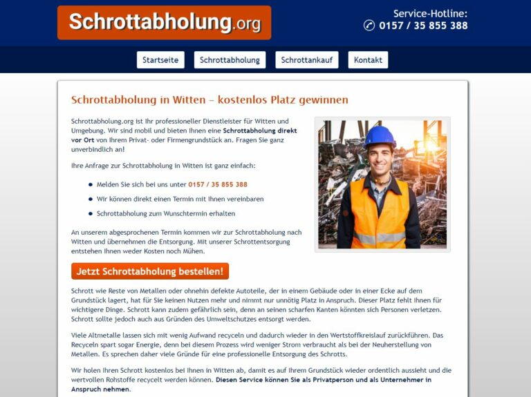 Die Schrottabholung Witten arbeitet hochprofessionell, um Ressourcen dem Rohstoff-Kreislauf verlustfrei wieder zuzuführen