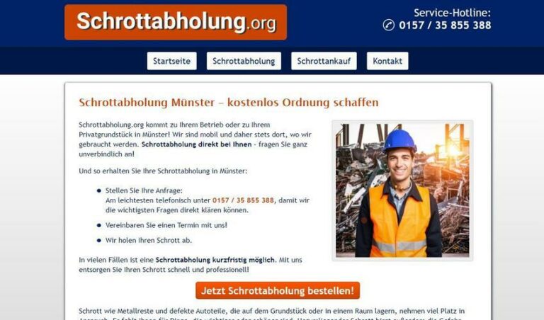 Die Schrottabholung Münster arbeitet hochprofessionell, um Ressourcen dem Rohstoff-Kreislauf verlustfrei wieder zuzuführen