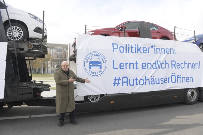 Protest am Kanzleramt: ZDK fordert bundesweite Öffnung des Autohandels