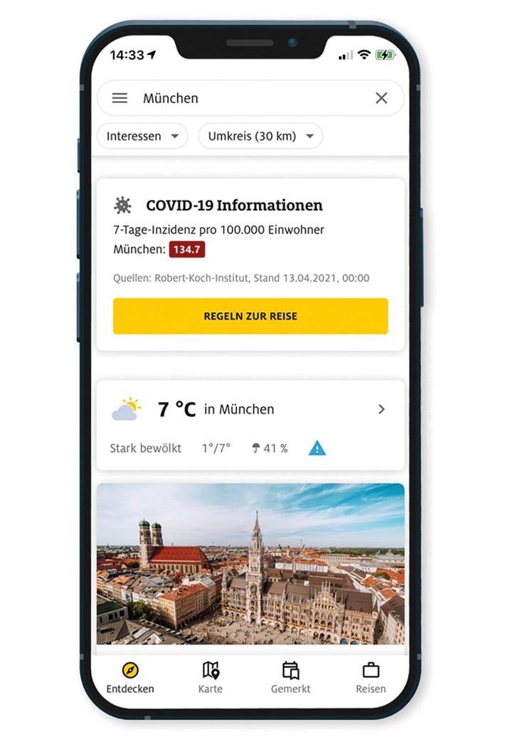 Urlaubsplanung – aber sicher: ADAC Trips-App jetzt mit Corona-Informationen Landkreisgenau und tagesaktuell erfahren, welche Regelungen gelten