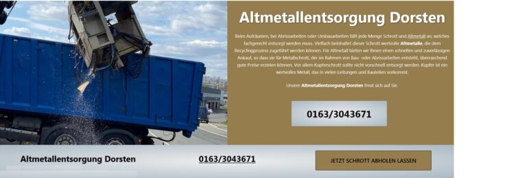 Schrottankauf Hohenlimburg kostenlos, inklusive Demontage