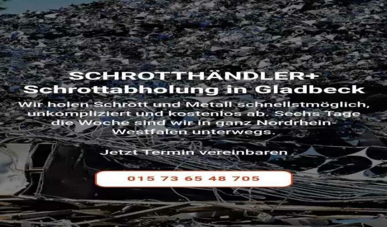 Schrotthändler-Plus holt Ihren Schrott ab durch Schrottabholung Gladbeck kostenlose Entsorgung