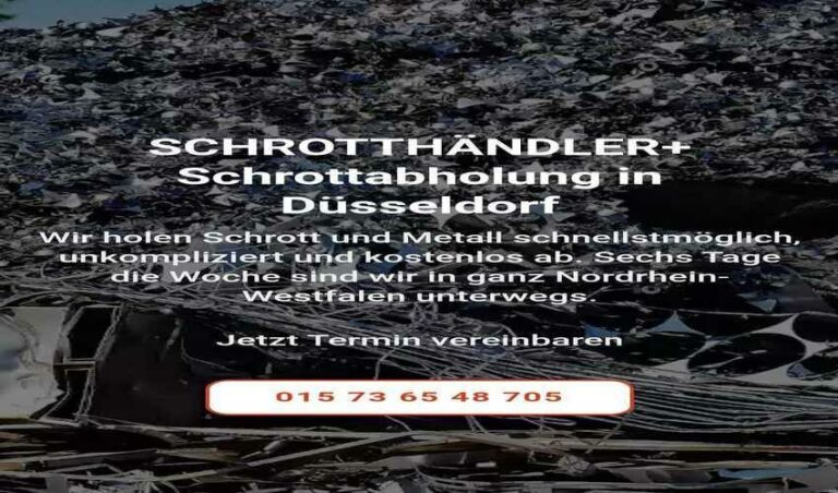 Die Schrottabholung Düsseldorf kostenfrei und unkompliziert Altmetallschrott loswerden