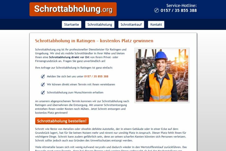 Während die kostenlose Schrottabholung in Ratingen obligatorisch ist, besteht in manchen Fällen auch die Möglichkeit des Schrottankaufs