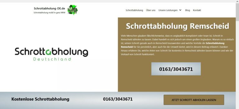 Schrottabholung Hagen:  Ihr Partner für Schrottabholung für alle Privathaushalte kostenlos