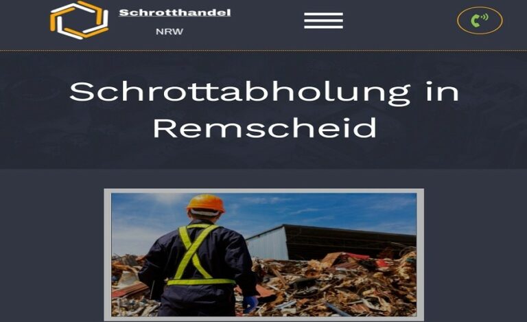 kostenlose Schrottabholung durch mobile Schrotthändler in Remscheid