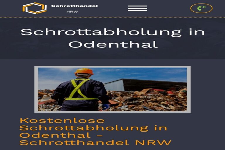 Schrottabholung Odenthal Wir bieten privaten und gewerblichen Kunden eine kostenlose und professionelle Schrotthändler