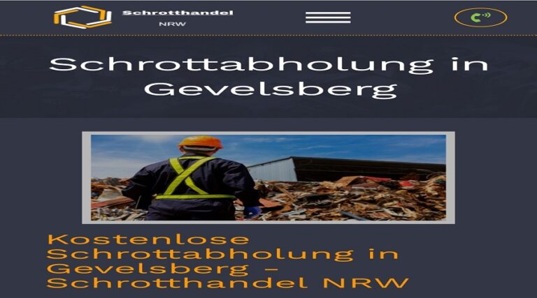 Schrottabholung und Schrotthändler in Gevelsberg Wir bieten privaten und gewerblichen Kunden