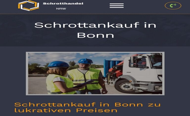 Der Schrottankauf in Bonn und der Umgebung auf Wunsch auch Stahlschrott Demontage