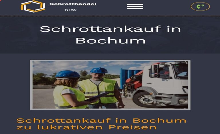 Der Schrottankauf Bochum und Umgebung unseren attraktiven Preisen für gewerbliche und private Kunden