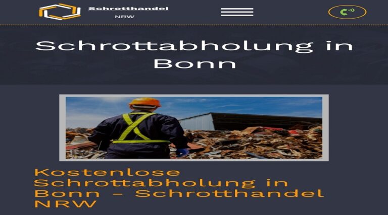 Schrottabholung Bonn : zuverlässigen und fairen Ankauf von Metallschrott aller Art