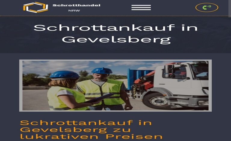 professionellen Schrottabholung und Schrottankauf Gevelsberg und der Umgebung durch Schrotthandel NRW