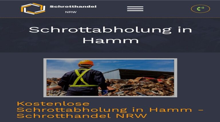 Die Schrottabholung Hamm und Umgebung ist ihr Spezialist professionelle Schrottentsorgung