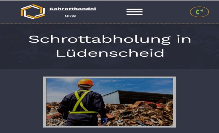 Schrottabholung Lüdenscheid und Umgebung professionelle Handel mit Schrott