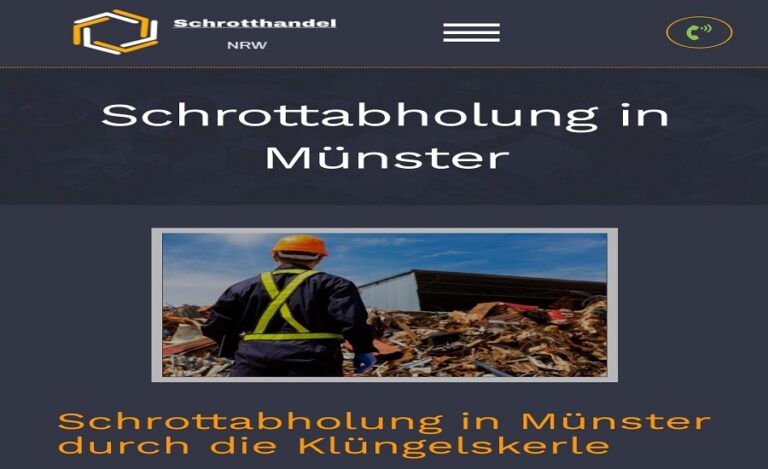 Schrottabholung Münster – Schnelle Hilfe beim Schrott und Altmetall Entsorgen
