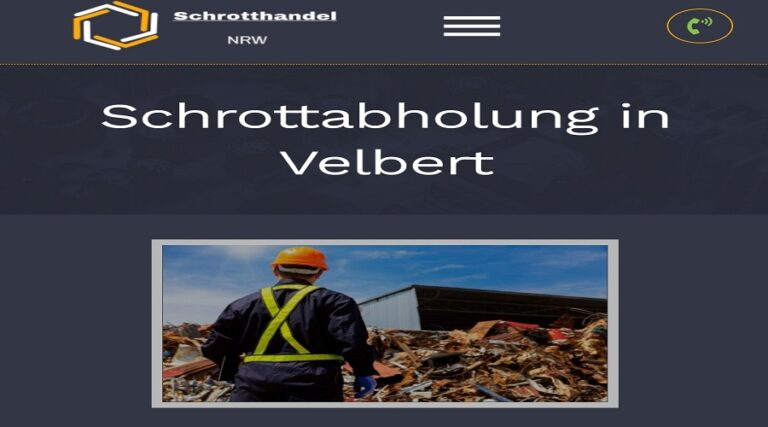 Schrottabholung in Velbert und Umgebung – Schnelle Hilfe beim Schrott und Altmetall loswerden
