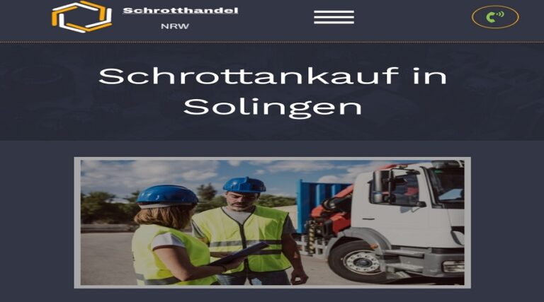 Der Schrottankauf Solingen professionellen Schrotthandler NRW