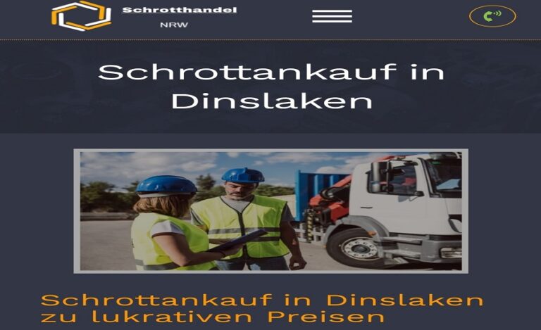 Der Schrottankauf in Dinslaken und Ruhrgebiet zu fairen und attraktiven Preisen