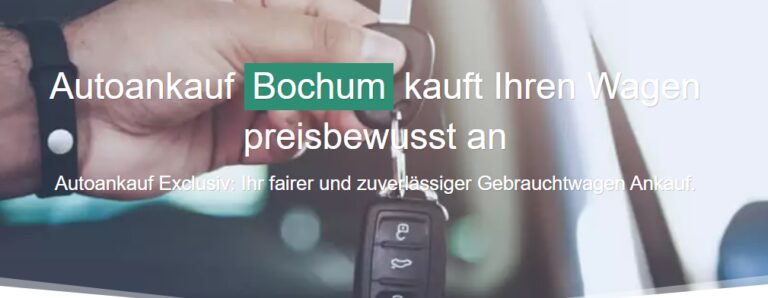 Gebrauchtwagen Ankauf in Bochum: Autoankauf Exclusiv