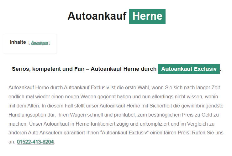 Pkw Ankauf in Herne: Autoankauf Exclusiv
