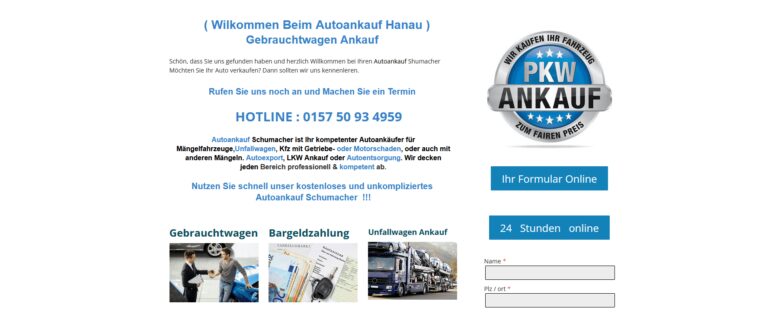 kein Dilemma mit den Gebrauchtwagen-Ankauf Rüsselsheim bei Fahrzeug Ankauf