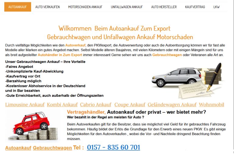 Fairer Autoankauf in Halle (Saale), Verlust von Zeit und Geld kann man sich sparen