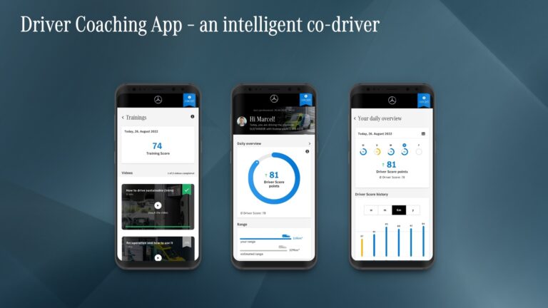 Driver Coaching App von Mercedes-Benz AG bietet Fahrern Hilfestellung bei der Optimierung ihres Fahrverhaltens