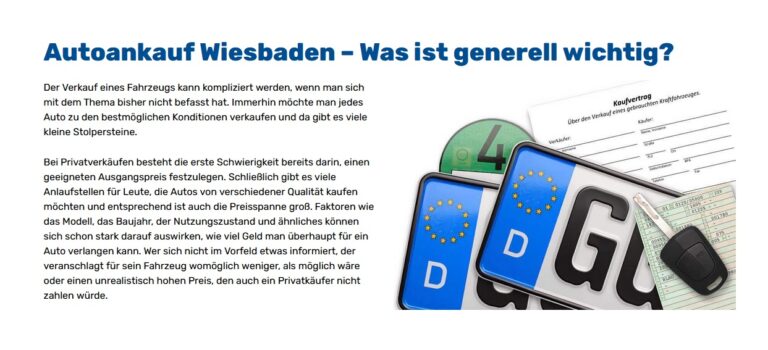 Kompetenz und jahrelange Erfahrung beim Bewerten der Fahrzeuge beim Autoankauf Wiesbaden